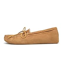 Minnetonka Womens Sheepskin Soft Leather Sole Moccasins