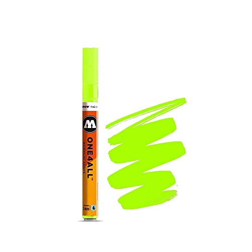 Molotow ONE4ALL Acrylic Paint Marker, 2mm, Neon Green Fluorescent, 1 Each 127.232