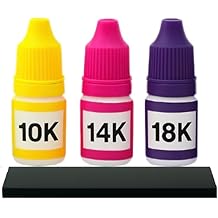 Gold Testing Kit 10k 14K 18K Acid Solutions with 2x2 Test Stone Precious Metal Tester Real/Fake Check Analysis Kit