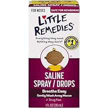 Little Remedies Saline Spray and Drops | Safe for Newborns | 1 Fl Oz | Pack of 4