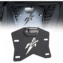 KEMIMOTO UTV License Plate Holder with Light Universal Aluminum UTV License Plate Kit Compatible with Can-Am Maverick X3 Polaris RZR Ranger Defender Cfmoto Zforce Uforce Golf Cart RV Truck Trailer