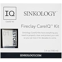 Sinkology SinkSense Fireclay Sink Care Kit, Cleaner and Protect System, Removes Stains and Maintains Finish, Includes Microfiber Cloth