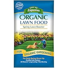 Espoma Organic Spring Lawn Booster 8-0-0 Natural & Organic Lawn Fertilizer. Long Lasting Slow-Release Nitrogen Enhanced with Calcium. 30 lb. Bag Covers up to 5,000 Sq. Ft.