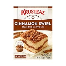 Krusteaz Cinnamon Swirl Crumb Cake and Muffin Mix, 21-Ounce Boxes (Pack of 4)