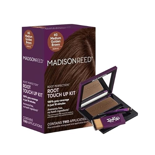 Madison Reed Root Touch Up Bundle - Root Perfection in Dervio Medium Golden Brown - 6G and The Great Cover Up in Terra Medium Brown