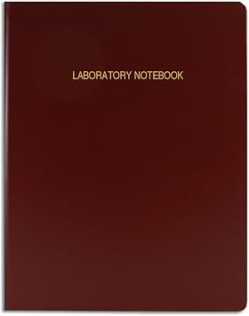 BookFactory Economy Burgundy Lab Notebook - 168 Pages (Grid Format), 8 7/8'' x 11 1/4'', Flexible Burgundy Cover Laboratory Notebook (Made in USA)