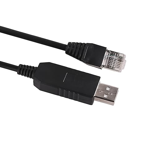 USB to RJ45 Serial Console Cable, RS232 Debug Communication Cable for BMS, Compatible with Pylontech US2000C/US3000C/US5000 Lithium Battery (10ft)