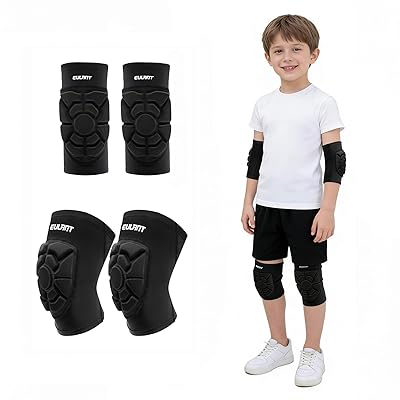 EULANT Soft Elbow Pads and Knee Pads for Kids Basketball Soccer,Breathable & Lightweight Compression Elbow and Knee Pad Guards,Sports Gear for Baseball Football Volleyball Wrestling CyclingMedium