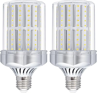 E26 LED Bulb,32W LED Corn Light Bulb 320W Equivalent 6000K White 3400LM Non-dimmable Flicker Free LED Corn Bulb for Indoor Garage Warehouse Factory Workshop Street Backyard Pack of 2
